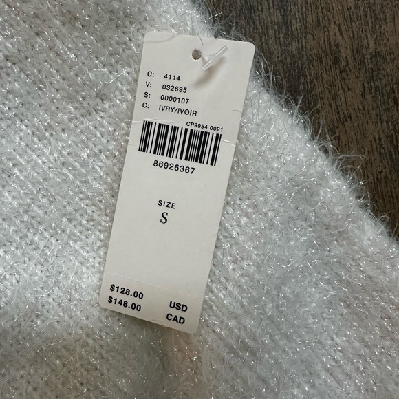 By Anthropologie Eyelash Pullover Sweater NEW ivory size Small - Picture 6 of 7